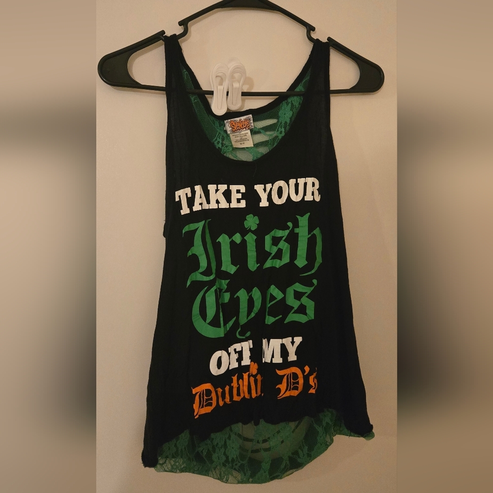Black Graphic Tank Top